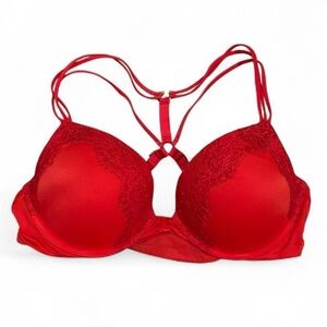 Victoria's Secret Strappy Red Lace Bra